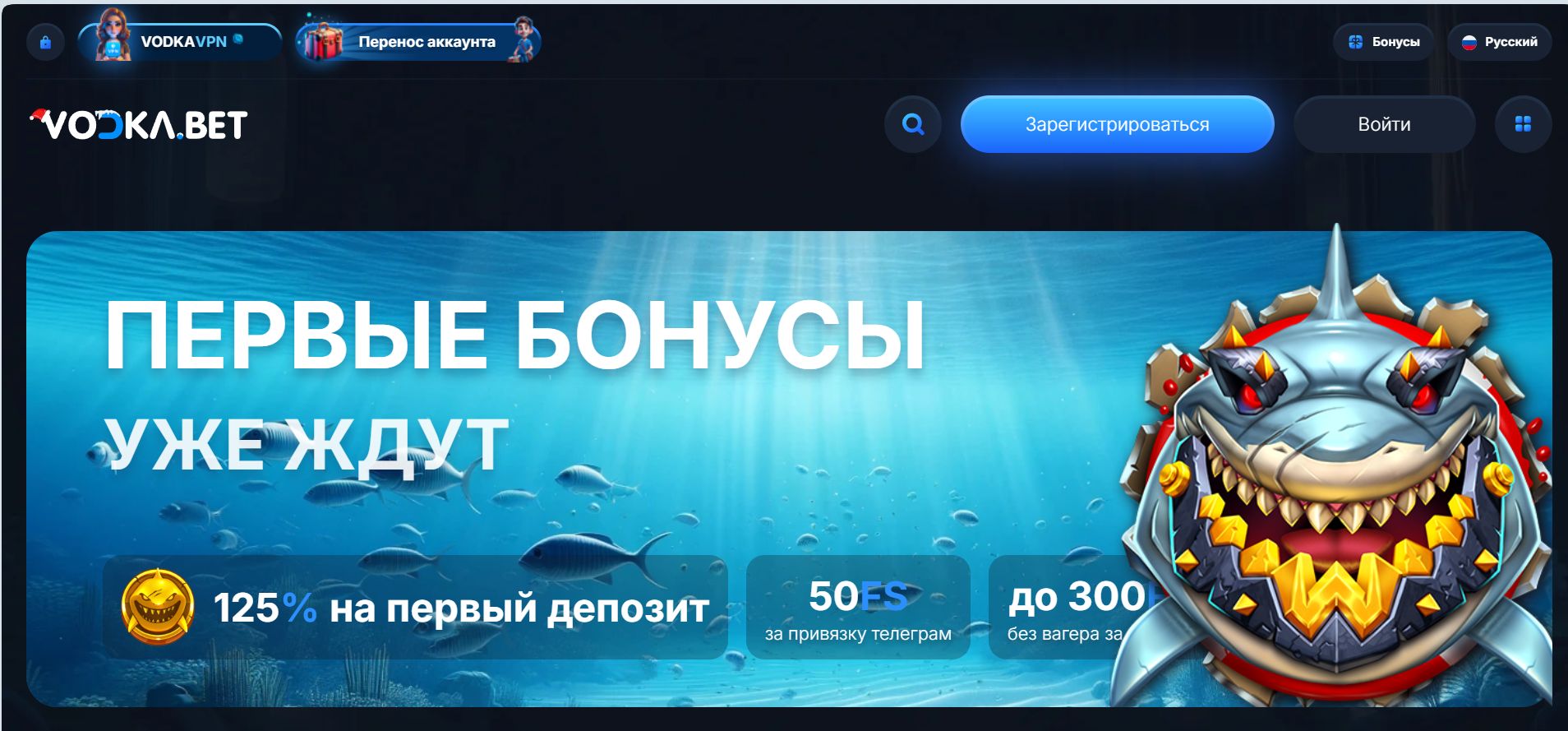 Стартовая страница зеркального сайта не имеет никаких отличий от обычной